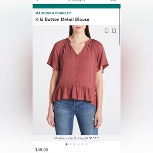 Kiki Button Detail Blouse